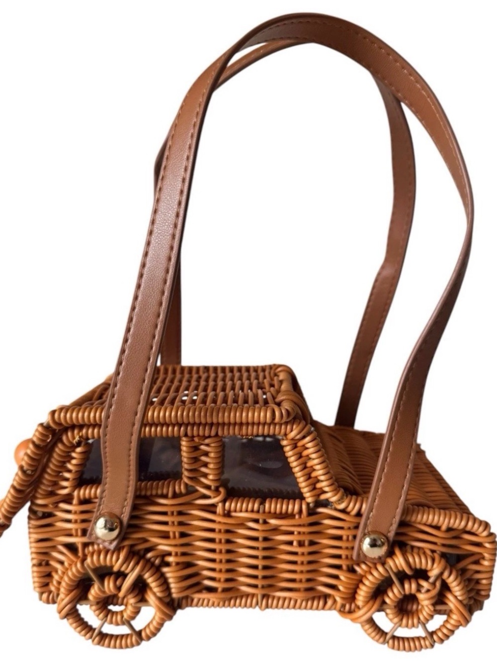 RARE! Tommy Bahama Viral Wicker Jeep Truck Car Handbag Novelty Summer Bag NWT - Picture 8 of 12